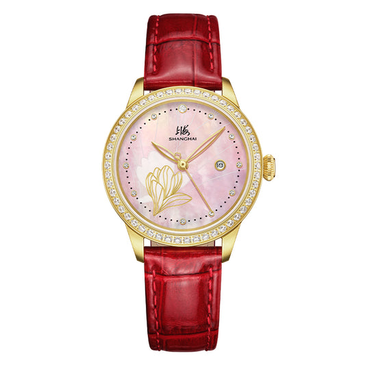 Shanghai Magnolia 33mm Watch - Whisper Golden