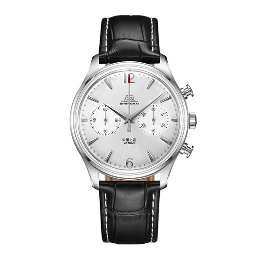 Shanghai Pioneer 39mm Watch - Chronograph  Silver (Special Edition)