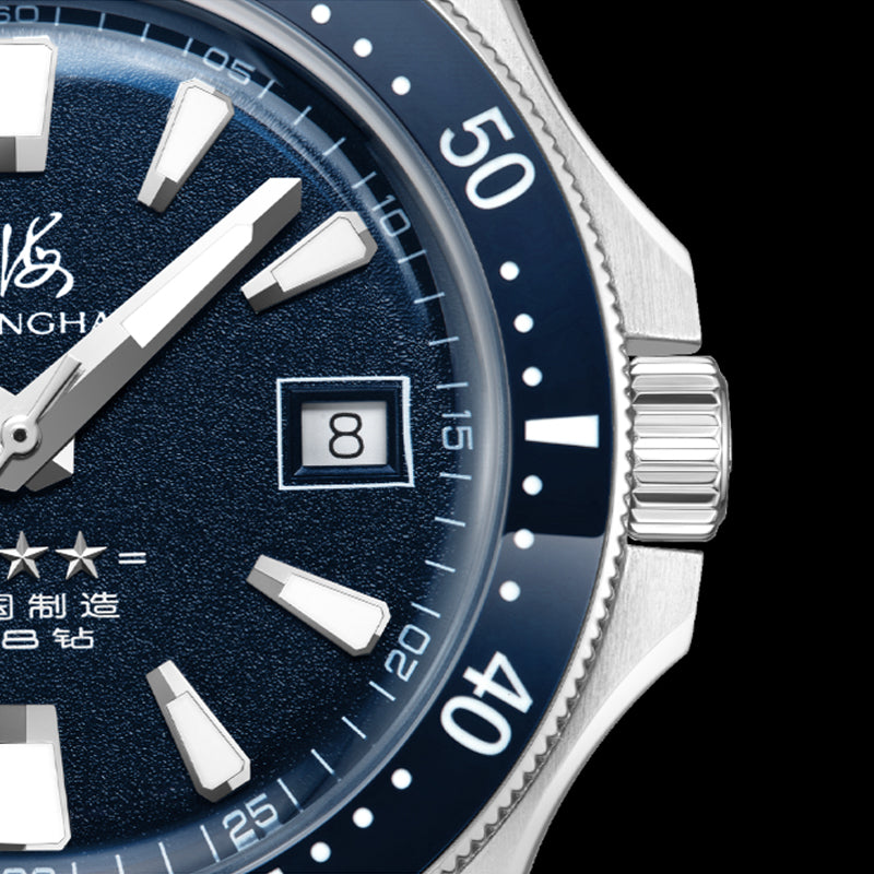 Shanghai Commander 39mm Dive Watch - Blue Dial