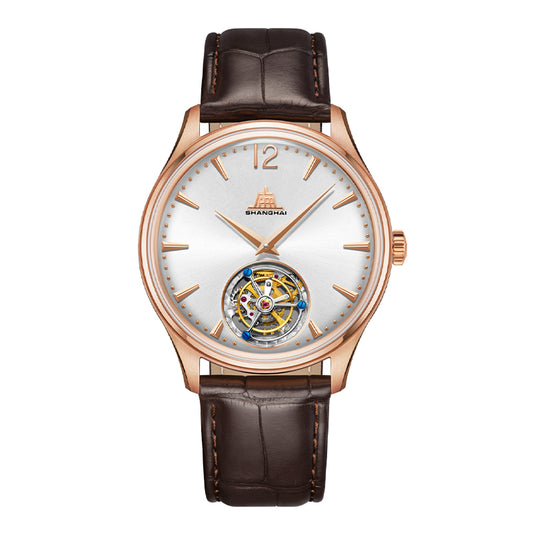 Shanghai Pioneer 39mm Watch - Tourbillon Rose (Limited Version)