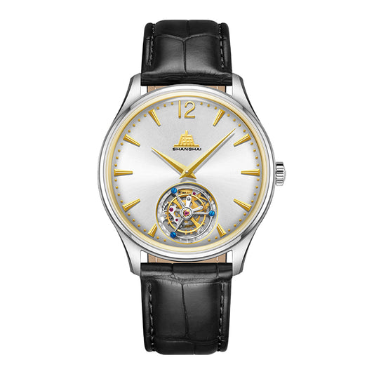 Shanghai Pioneer 39mm Watch - Tourbillon Golden (Limited Version)