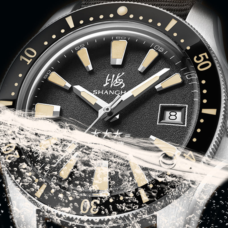 Shanghai Commander 39mm Dive Watch - Black Dial