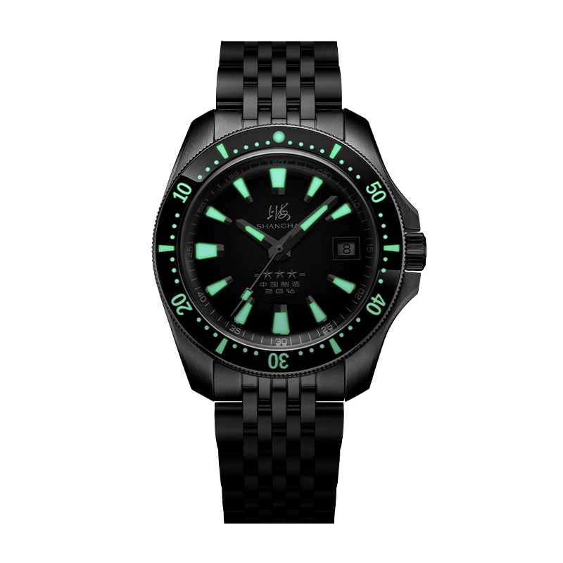 Shanghai Commander 39mm Dive Watch - Black Dial