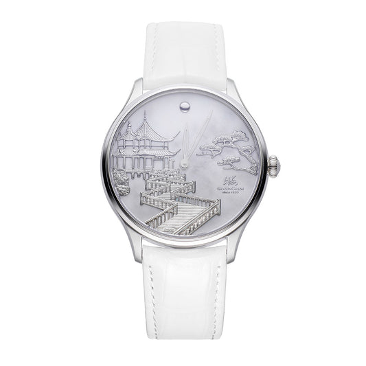 Shanghai Moonlit Serpentine 40mm Watch - White Dial