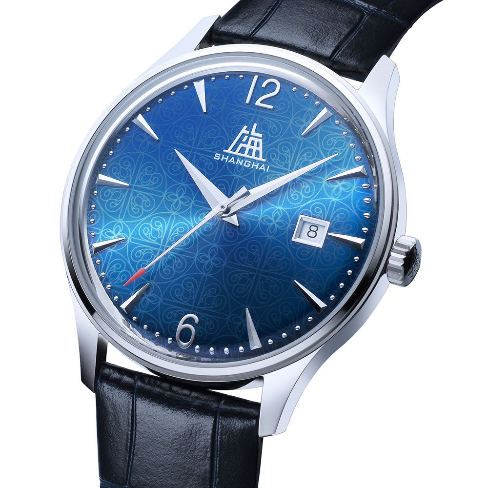 Shanghai Watches-Shanghai Pioneer 39mm Watch - Blossom Blue (Special Edition)