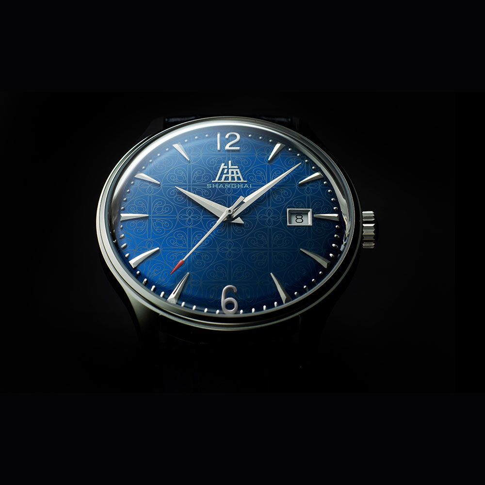 Shanghai Watches-Shanghai Pioneer 39mm Watch - Blossom Blue (Special Edition)