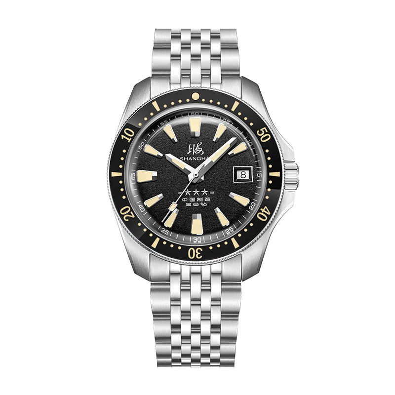 Shanghai Commander 39mm Dive Watch - Black Dial