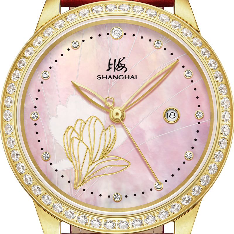 Shanghai Magnolia 33mm Watch - Whisper Golden