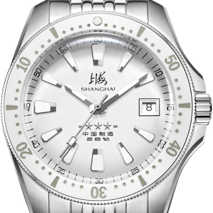 Shanghai Commander 39mm Dive Watch - Silver Dial