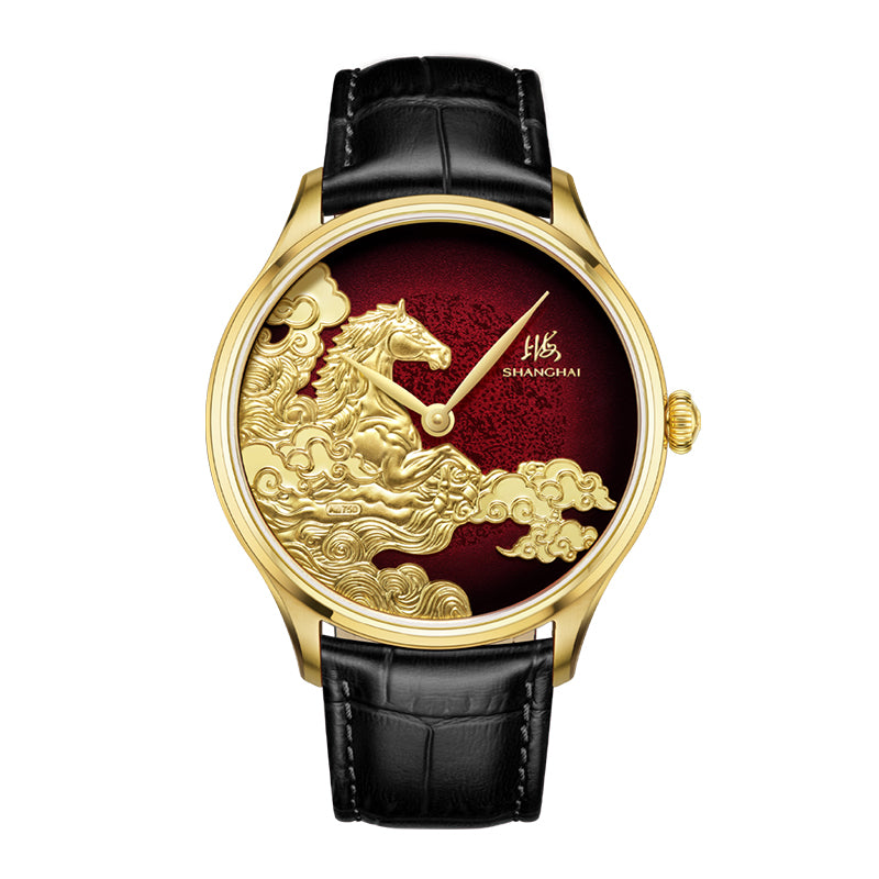 Shanghai Auspicious Steeds 40mm Watch - Red Dial [Limited Edition]