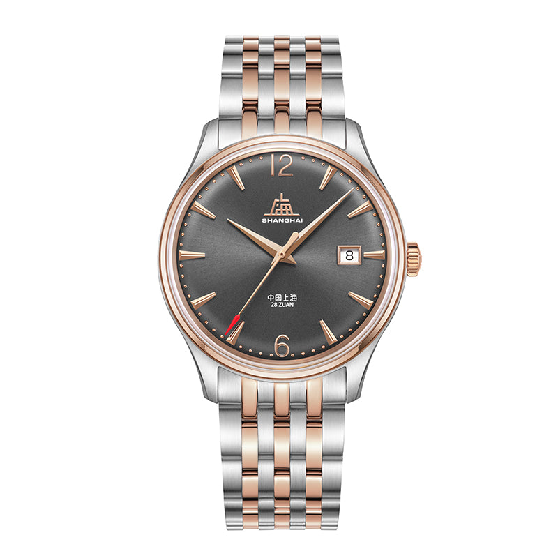 Shanghai Pioneer 39mm Watch - Bracelet & Dark Dial