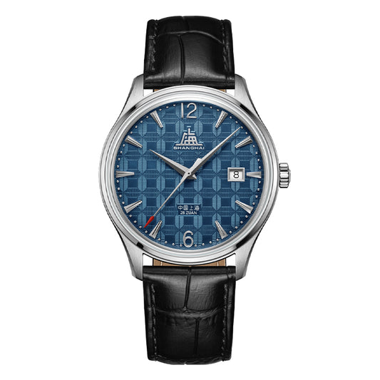 Shanghai Pioneer X Blossom 39mm Watch - Blue Tile