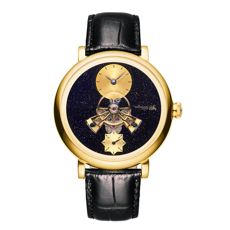 Shanghai Celestial Dome 40mm Watch - Starry Dial Gold
