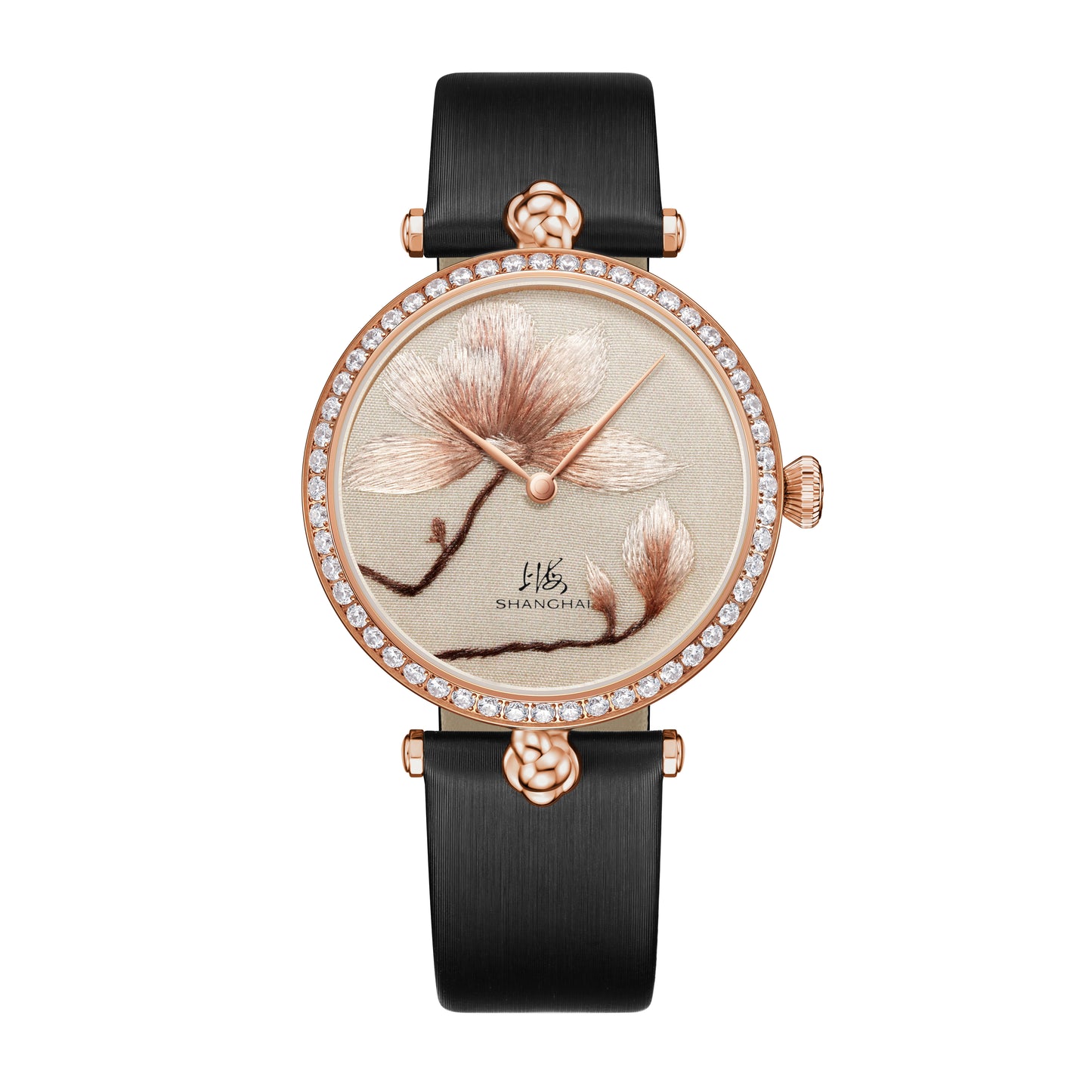 Shanghai Magnolia 36mm Watch - Broderie Golden