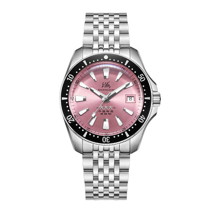 Shanghai Commander 39mm Dive Watch - Pink Dial