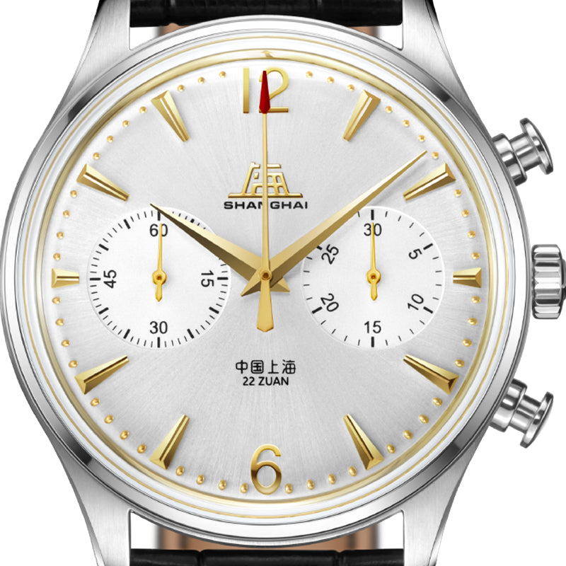 Shanghai Pioneer 39mm Watch - Chronograph  Golden (Special Edition)