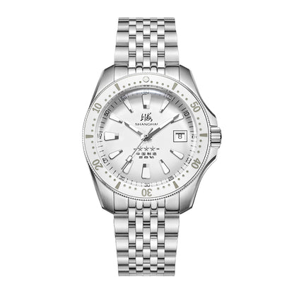 Shanghai Commander 39mm Dive Watch - Silver Dial