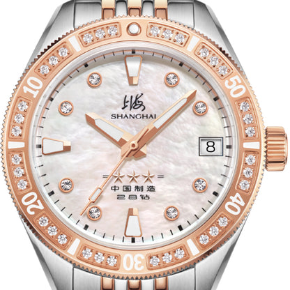 Shanghai Commander 35mm Dive Watch - Mother-of-Pearl Dial