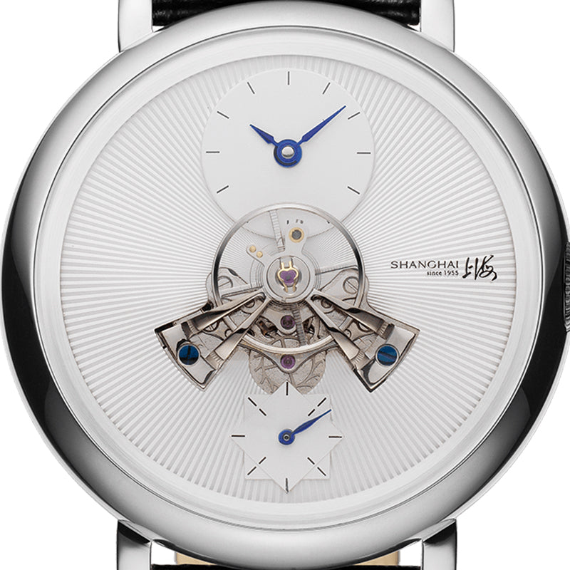 Shanghai Celestial Dome 40mm Watch - Silver Case & Black Stripe