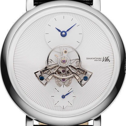 Shanghai Celestial Dome 40mm Watch - Silver Case & Black Stripe