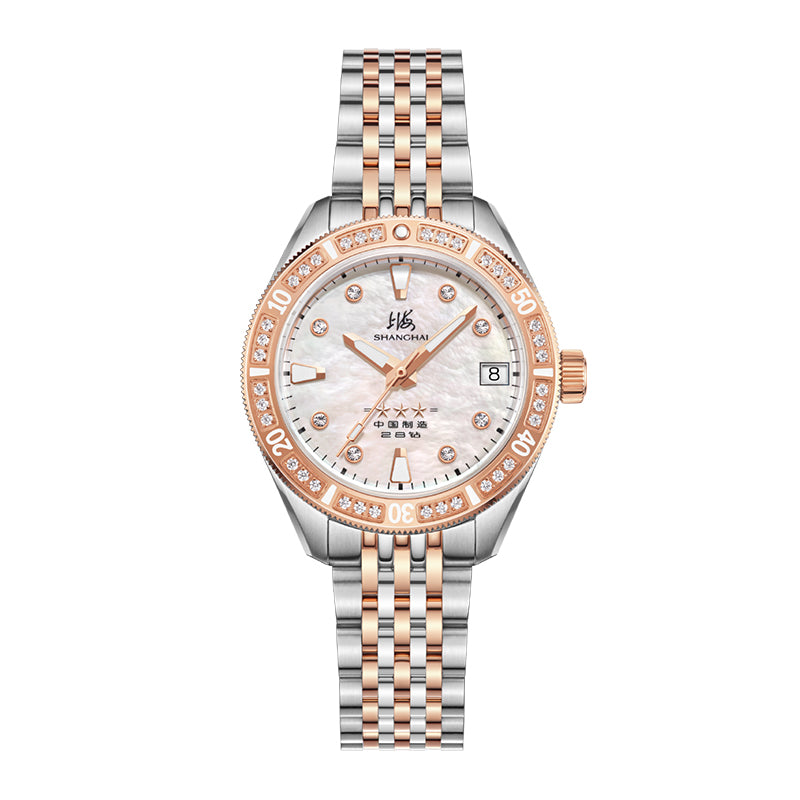 Shanghai Commander 35mm Dive Watch - Mother-of-Pearl Dial