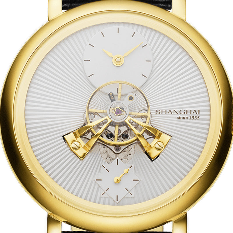Shanghai Celestial Dome 40mm Watch - Gold Case & Black Stripe