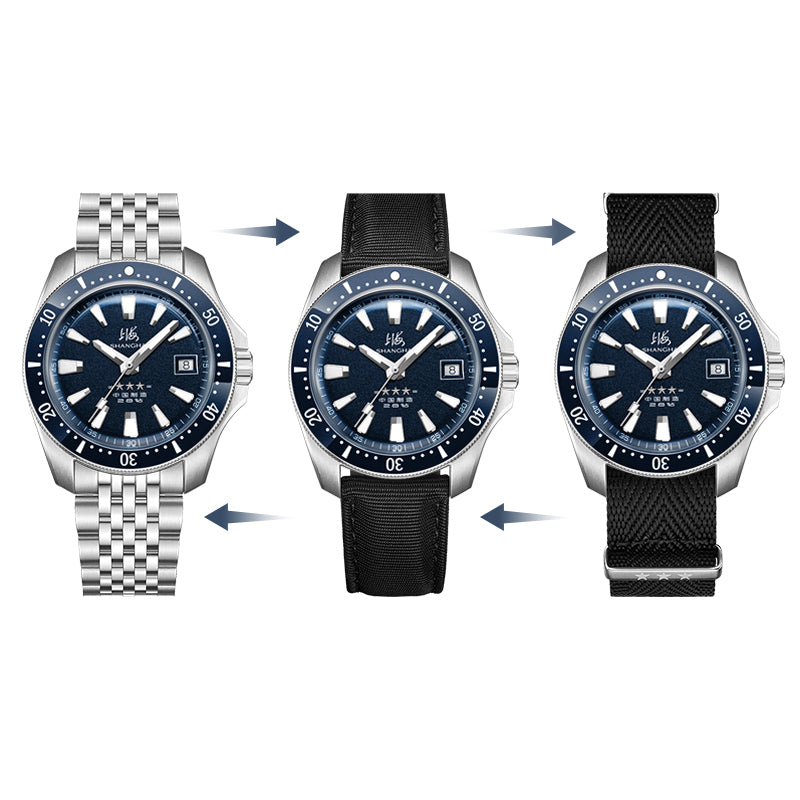 Shanghai Commander 39mm Dive Watch - Blue Dial