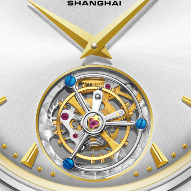 Shanghai Pioneer 39mm Watch - Tourbillon Golden (Limited Version)