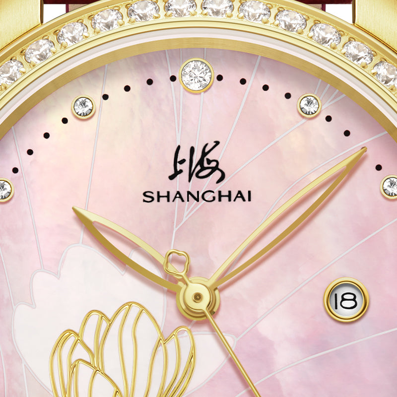 Shanghai Magnolia 33mm Watch - Whisper Golden