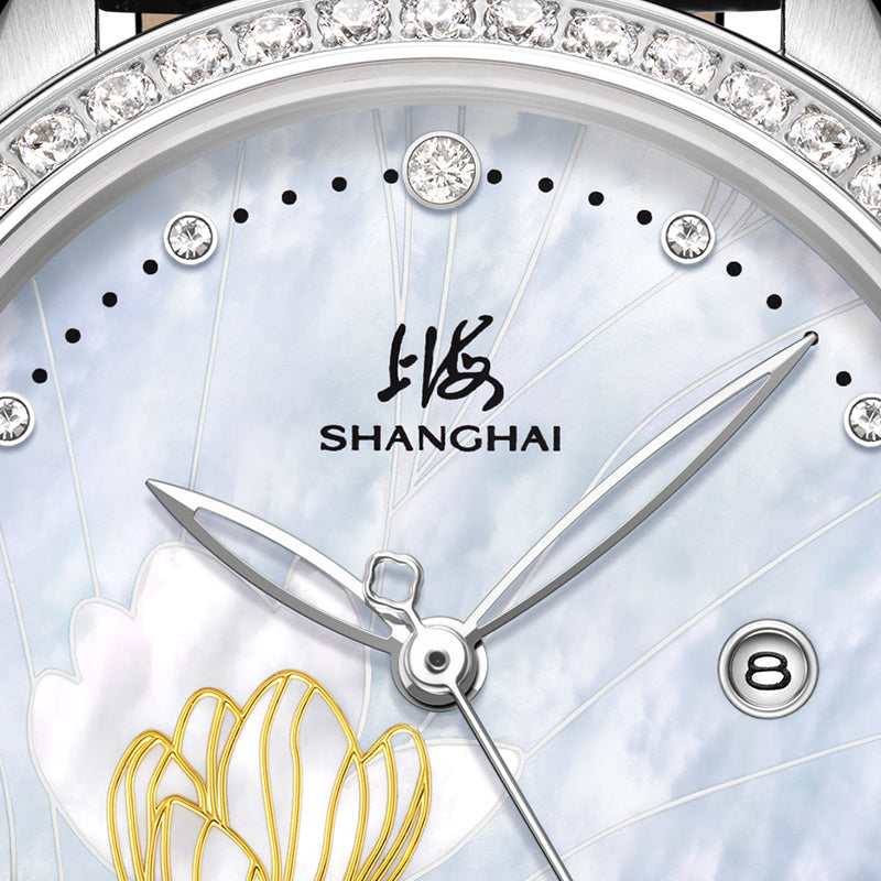 Shanghai Magnolia 33mm Watch - Whisper Silver