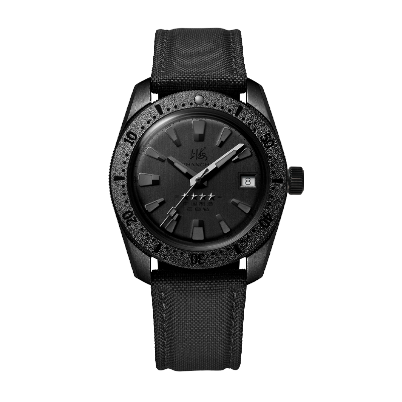 Shanghai 114 Military 39mm Dive Watch - Matte Black