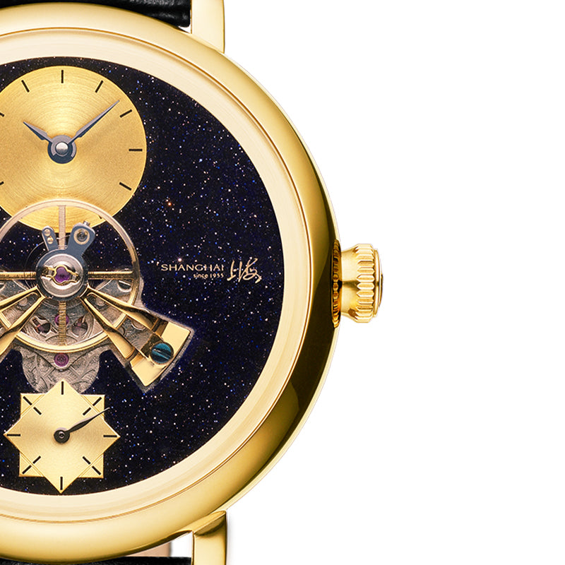 Shanghai Celestial Dome 40mm Watch - Starry Dial Gold