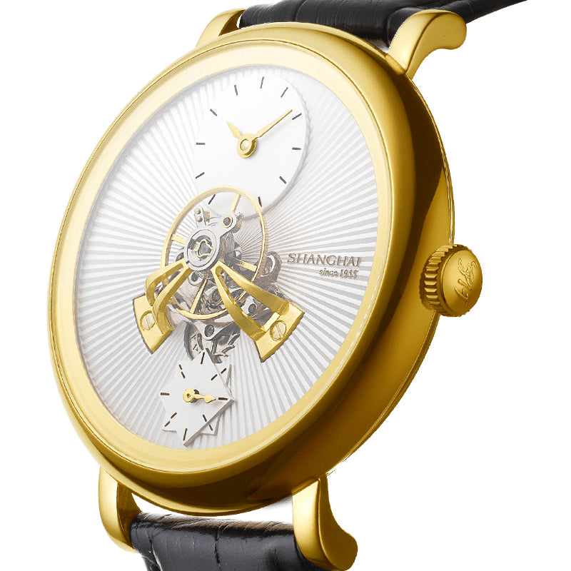 Shanghai Celestial Dome 40mm Watch - Gold Case & Black Stripe