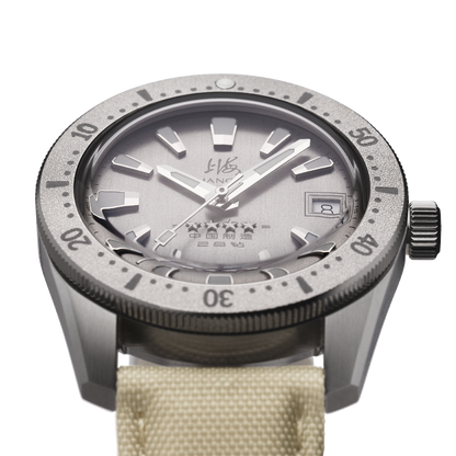 Shanghai 114 Military 39mm Dive Watch - Matte Silver