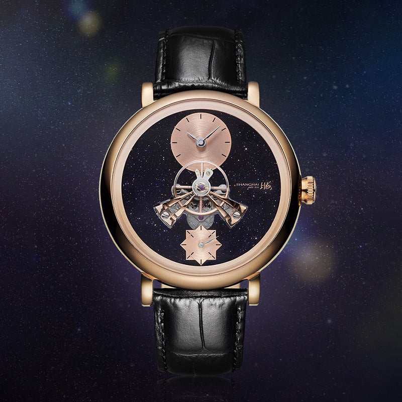 Shanghai Celestial Dome 40mm Watch - Starry Dial Black