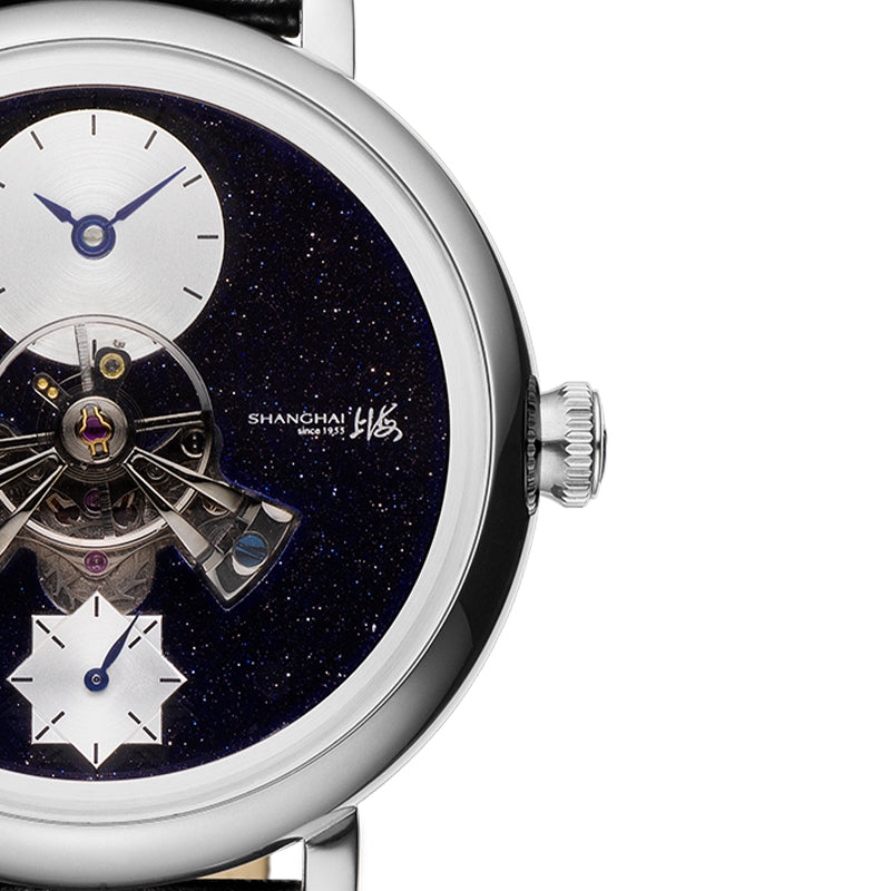 Shanghai Celestial Dome 40mm Watch - Starry Dial Silver