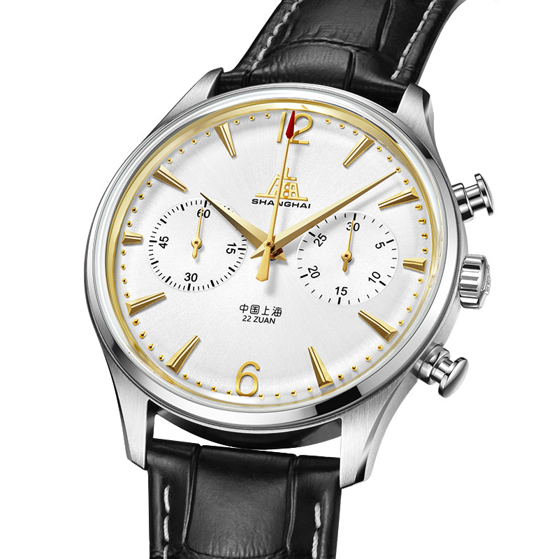 Shanghai Pioneer 39mm Watch - Chronograph  Golden (Special Edition)