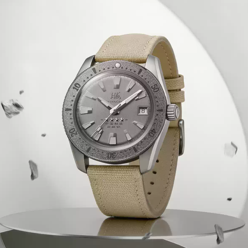 Shanghai 114 Military 39mm Dive Watch - Matte Silver