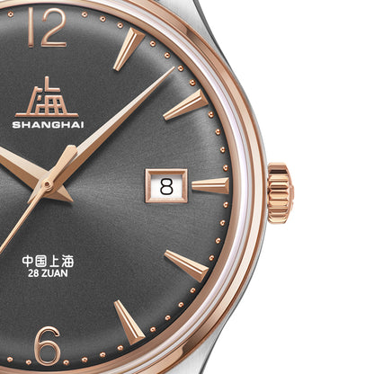 Shanghai Pioneer 39mm Watch - Bracelet & Dark Dial