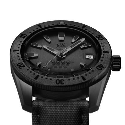 Shanghai 114 Military 39mm Dive Watch - Matte Black