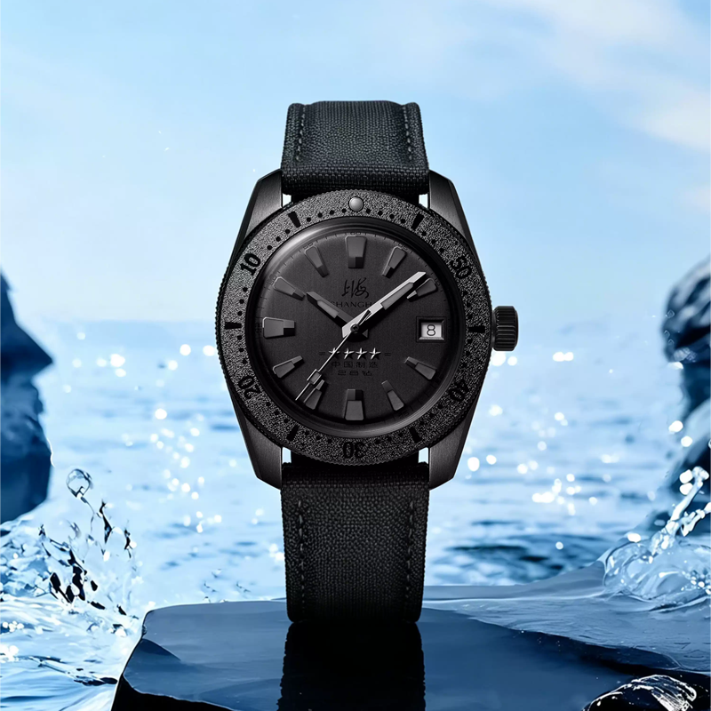 Shanghai 114 Military 39mm Dive Watch - Matte Black