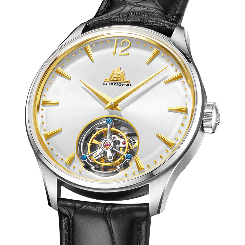 Shanghai Pioneer 39mm Watch - Tourbillon Golden (Limited Version)