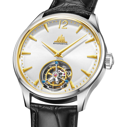 Shanghai Pioneer 39mm Watch - Tourbillon Golden (Limited Version)