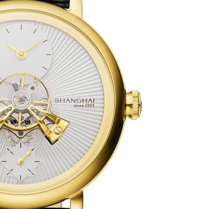Shanghai Celestial Dome 40mm Watch - Gold Case & Black Stripe