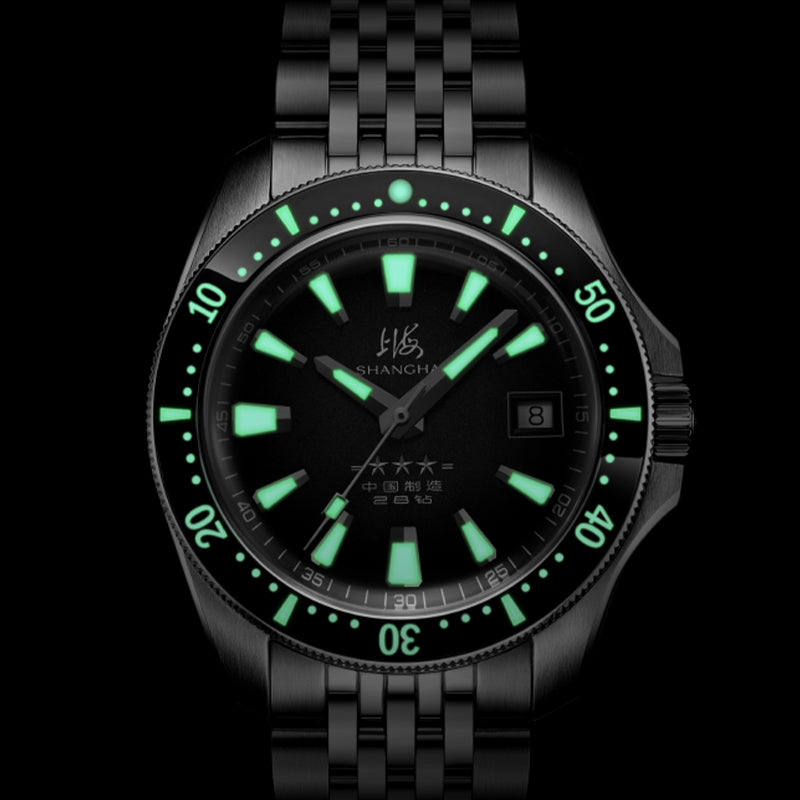 Shanghai Commander 39mm Dive Watch - Green Dial