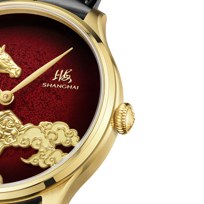 Shanghai Auspicious Steeds 40mm Watch - Red Dial [Limited Edition]