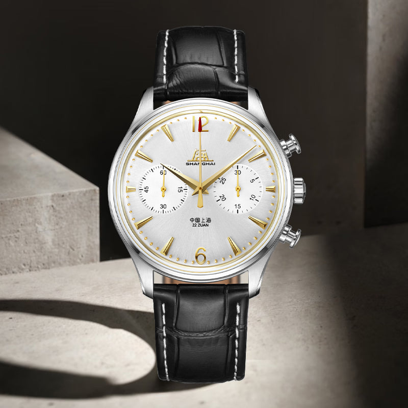 Shanghai Pioneer 39mm Watch - Chronograph  Golden (Special Edition)