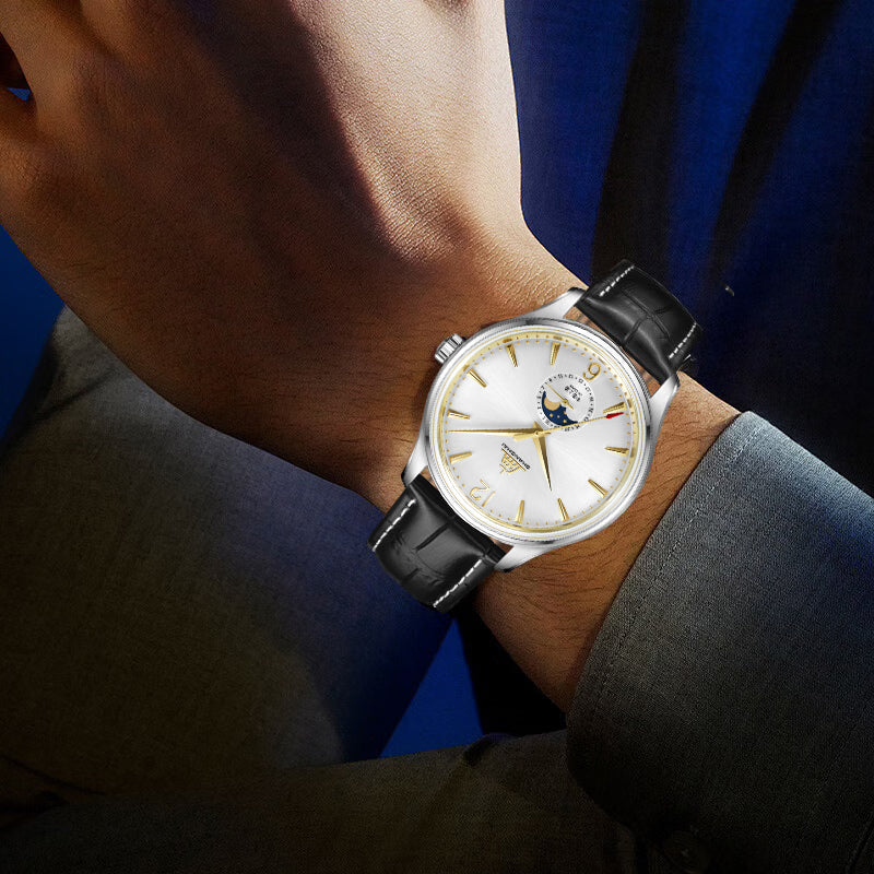 Shanghai Pioneer 39mm Watch - Moonphase  Golden (Special Edition)