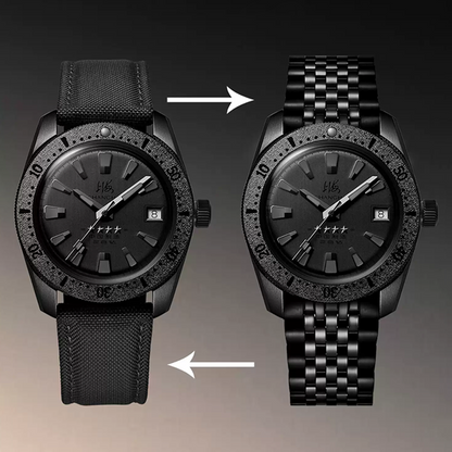 Shanghai 114 Military 39mm Dive Watch - Matte Black