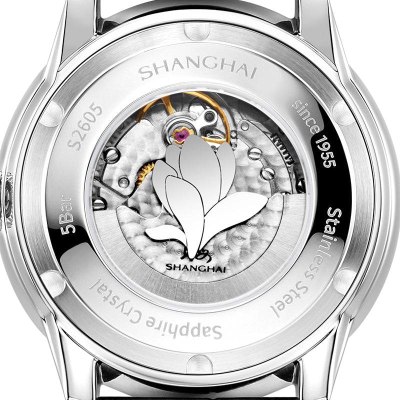 Shanghai Magnolia 33mm Watch - Whisper Silver